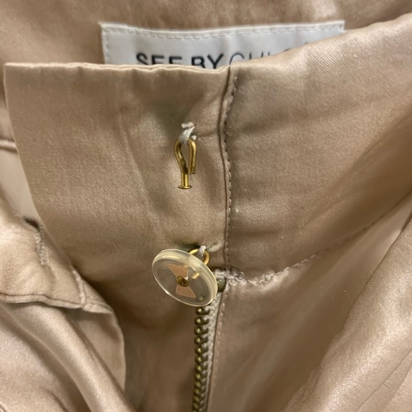 See by Chloe Dusty Pink Silk Shorts - Picture 6 of 6